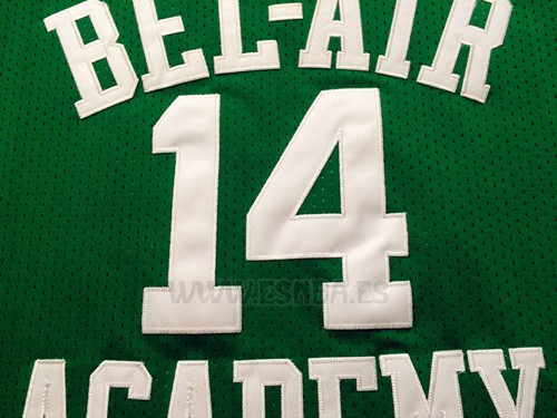 Camiseta Pelicula Bel-Air Academy Smith #14 Verde